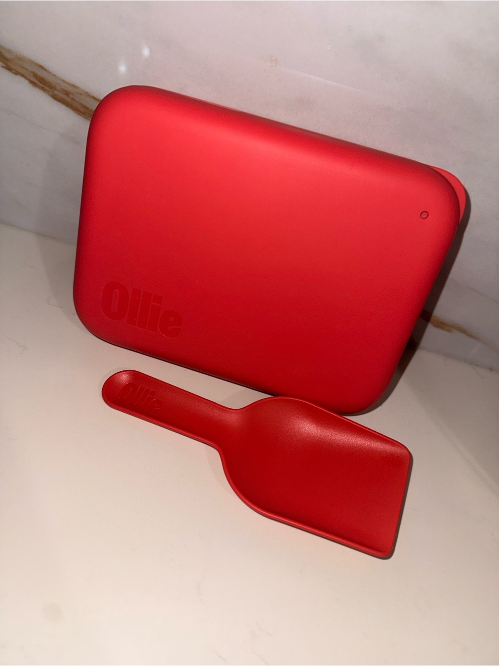 Ollie Dog food container and scoop